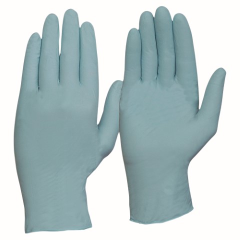 GLOVE DISPOSABLE NITRILE POWDER-FREE - BLUE - BOX OF 100 - MED